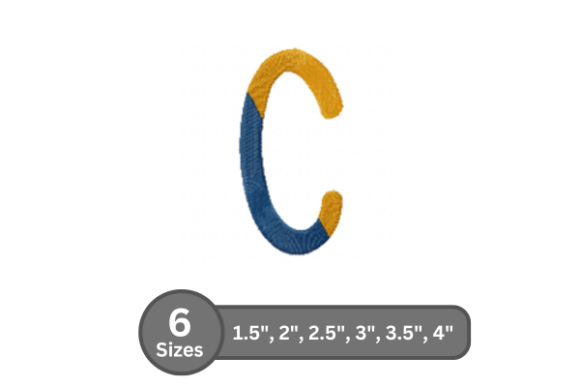 Chalk Split Alphabet - C Review for Real Embroidery Projects