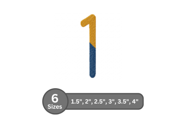 Chalk Split Number -1: A Fresh Embroidery Font for Boutique Apparel