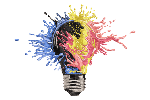 Colorful Light Bulb Embroidery Design Review