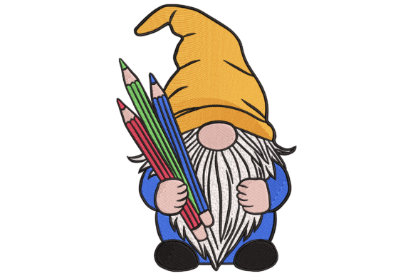 Gnome with Colored Pencils