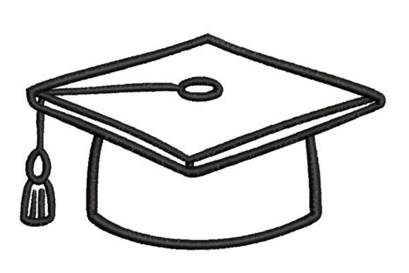 Grad Cap Outline: A Minimalist Gem for Craft Fair Success
