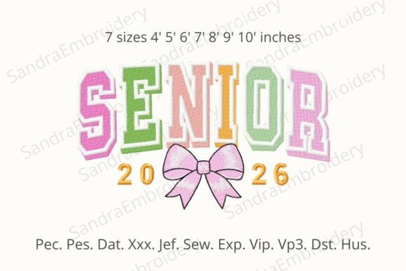 Senior 2026 Class Graduation Embroidery: A Seasonal Seller’s Dream