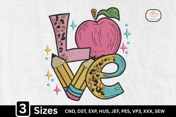 Teacher LOVE: A Classroom-Ready Embroidery Design That Speaks Volumes